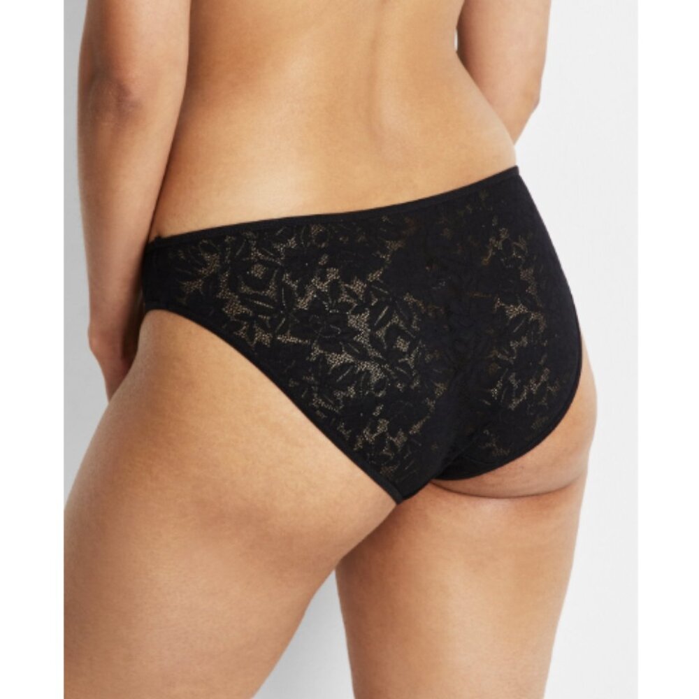 State of Day Women's Mesh Lace Bikini Underwear, Deep Black, NWT - Picture 2 of 3